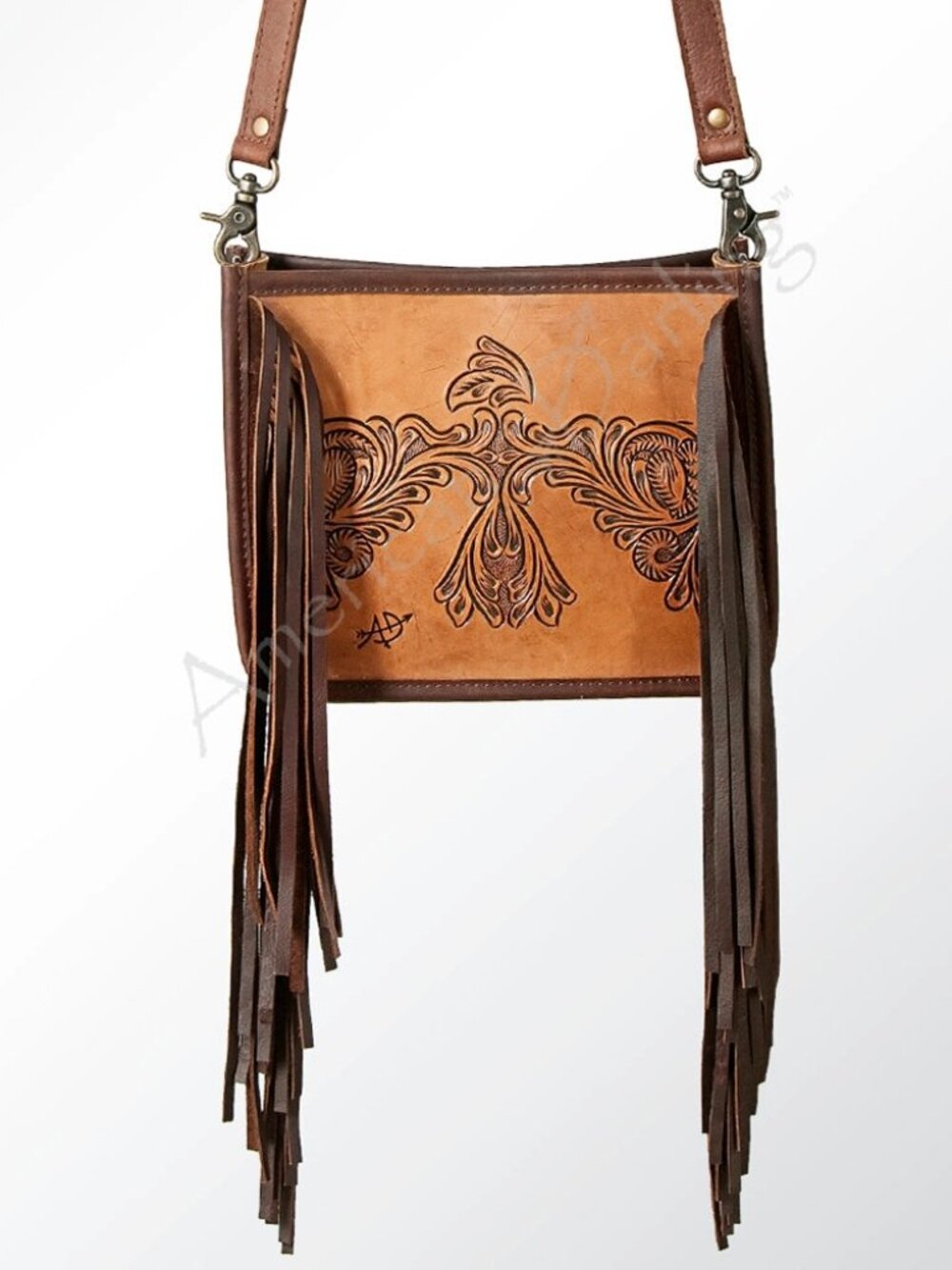 American Darling Hand Tooled Thunderbird Western Purse Cross Body